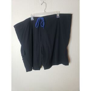 Caribbean 4XB Swim Trunks Bold Black Handy Zip Cargo 4 Pockets Boxer Brief Liner